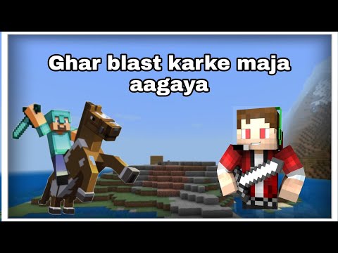 Ghar blast karke maja aagaya #shorts #minecraftshorts #noobfunnyvideo #mcpelovers #mcpeplayer