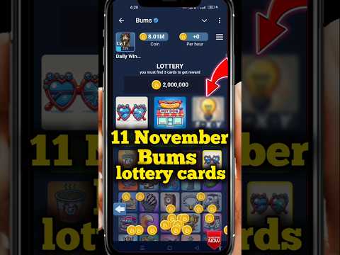 Bums lottery cards today 11 November| Bums Daily Lottery Cards | Bums combo cards today #bumslottery