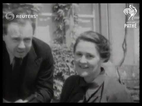 Famous author J.B. Priestley and wife run country houses as hostels for evacuated (1941)