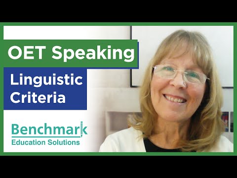 OET Speaking Guide - Linguistic Criteria with Examples!