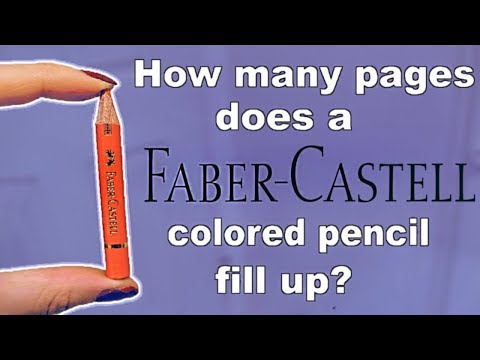 HOW MANY PAGES DOES A FABER CASTELL COLORED PENCIL FILL UP?