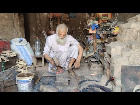 How Handmade Made Sickle Having Brutal Blade Edges with Many Years of History