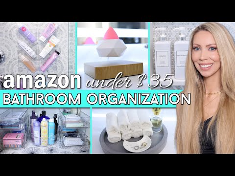 20 *CLEVER* Amazon Bathroom Organization Hacks UNDER $35!