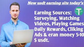 New earn money site 2024 | free usdt earning sites 2024 | new Best Usdt Earning Website