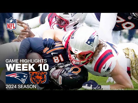 New England Patriots vs. Chicago Bears | 2024 Week 10 Game Highlights