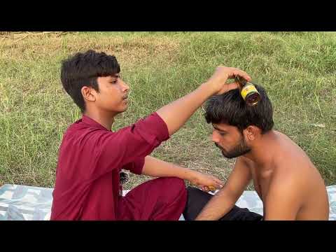 India best head massage relax back head shoulder   massage asmr