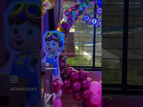 House party balloon decoration work Done by @guruartevents