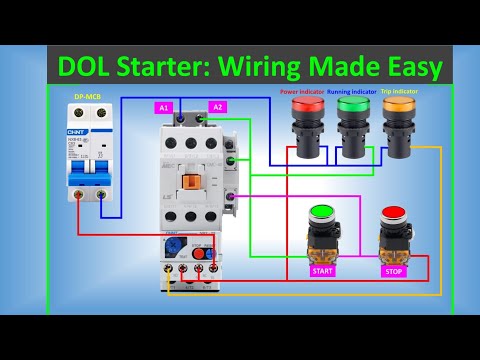 DOL Starter Control and Power Wiring Diagram Explained | DOL Starter full wiring | DOL starter |