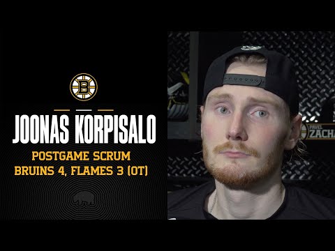 Korpisalo Reacts Following Bruins' OT Win vs. Calgary