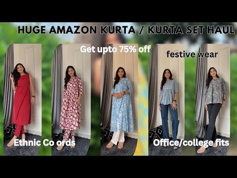 Amazon kurta / kurta set haul || upto 75% off || office / college wear in budget || watch now