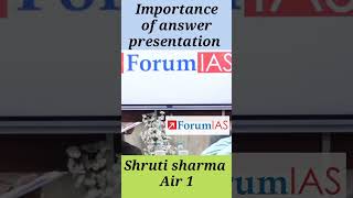 Importance of answer presentation #shrutisharma #upscpreparation || Toppers talk