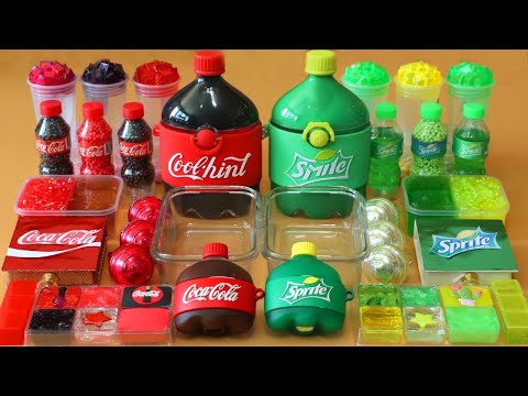 Mixing”Coke VS Sprite” Eyeshadow and Makeup,parts,glitter Into Slime!Satisfying Slime Video!★ASMR★