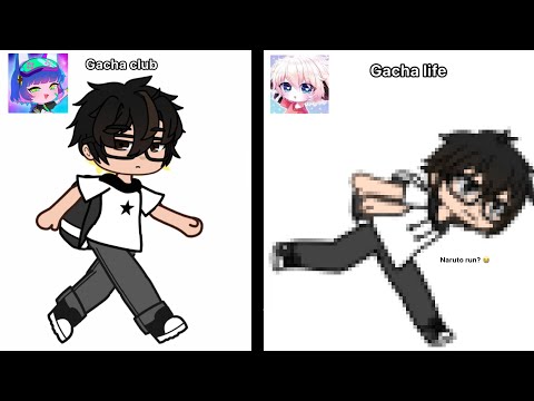 Running in Gacha Club VS. Running in Gacha Life 😳😃