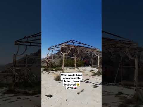 Beautiful hotel DESTROYED BY WAR 😢 Maaloula, Syria SY #shorts