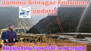 #Nh44 Jammu-Srinagar Fourlane. Makarkote-Ramsu Flyover latest update. 55% works completed #k2k