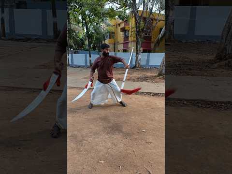 Sword & Spear roation #martialarts #kalaripayattu #silambam