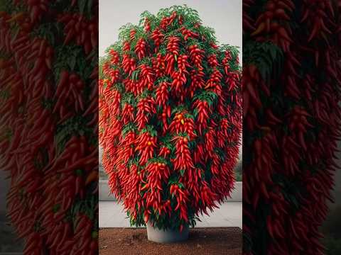 Beautiful technique How to grow Chili Pepper 🌶️ #garden #reels #fruit #nature #pepper #shorts #tree