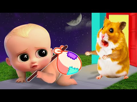 Please Don't Go! Hamster Pretend Play with Bro  | Life Of Pets HamHam