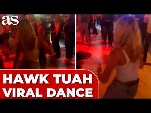 HAWK TUAH girl GOES VIRAL with AWKWARD DANCE floor twerking