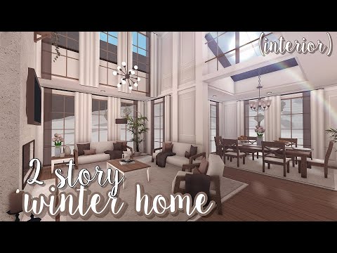 2 story winter home (interior) ୨୧ | bloxburg speedbuild | luminto