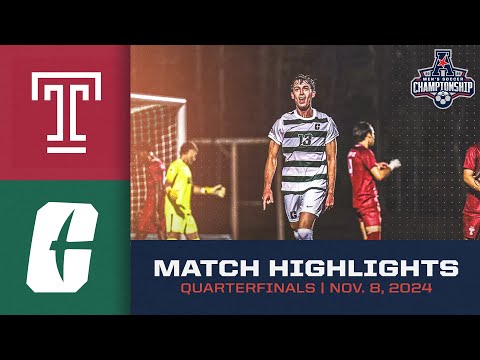 Match Highlights: Temple vs Charlotte | 2024 American Men's Soccer Quarterfinals