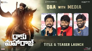 Q&A With Media  @ NBK 109 Title & Teaser Launch Event | Nandamuri Balakrishna | Shreyas Media