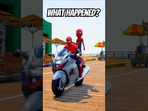 RED MONSTER KIDNAPPED SPIDERMAN SAVING SPIDER GIRL 🥲| #shorts #gta5