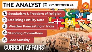 Current Affairs Today: The Analyst 25 October 2024 | Newspaper Analysis | Vajiram And Ravi