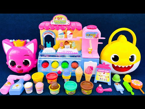 [84 minute video] PINKFONG ICE CREAM SHOP PLAYSET - ASMR Satisfying Unboxing