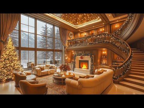 Soft Morning Winter Jazz Music in Luxury Living Room ❄️ Calming Jazz Instrumental Music for Stress