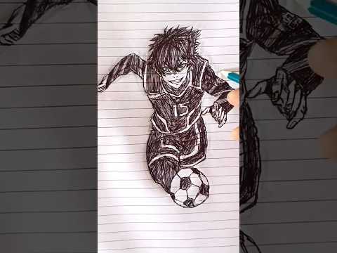 Stickman To Isagi Yoichi 🔥#shorts #drawing #sketch #Yoichi #isagi #bluelock #trending #football