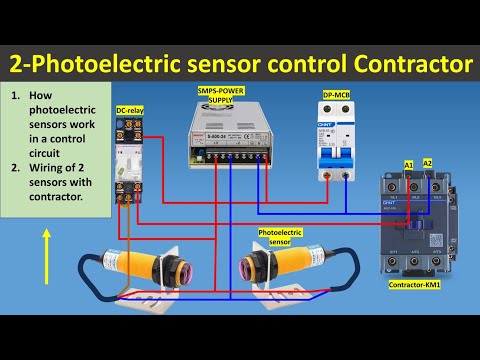 2 Photoelectric Sensor Control Contactor Wiring Diagram - Photoelectric sensor connection | sensor |