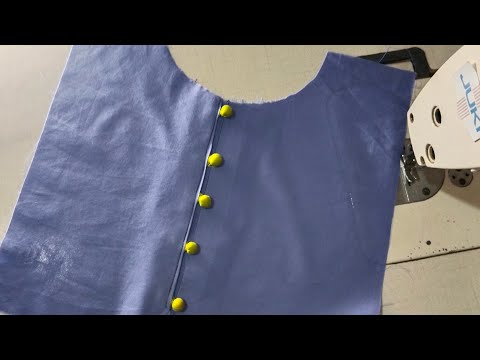 Stunning Potli Button Neck Design and Border l 2💘 Sewing Tips and tricks