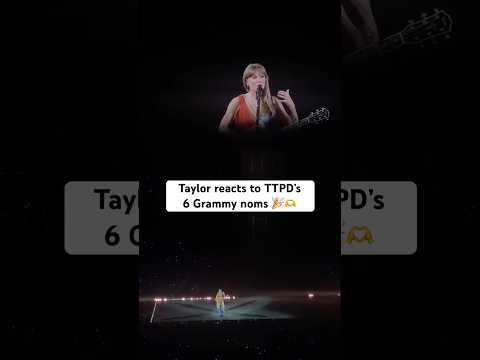 #TaylorSwift THANKS FANS for #TTPD’s six Grammy noms! 🎉🫶 🎥: badtakesbyclyde #shorts