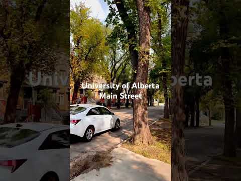 Main Street of University of Alberta in Edmonton city, Canada, #edmontoncanada دانشگاه آلبرتا