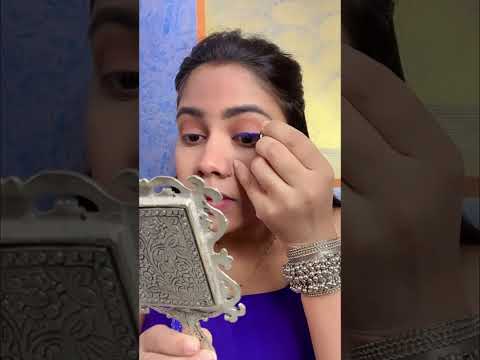 Navratri  Look Day 4 Blue💙🦋 #navratrimakeuptutorial #shortsvideo