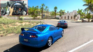 Toyota Supra & Nissan Skyline R34 GTR | FORZA HORIZON 5 CONVOY | Logitech g29 gameplay