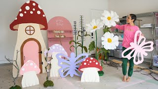 Making GIANT Mushrooms for a Fairy Garden Party! (DIY Birthday Decor)