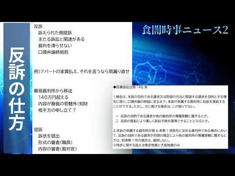 反訴で訴訟に立ち向かおう。裁判の話