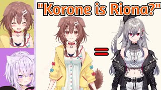 OkaKoro Noticed That Korone and Riona Might be the Same Person? [Hololive/FlowGlow]