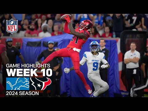 Detroit Lions vs. Houston Texans Game Highlights | NFL 2024 Season Week 10