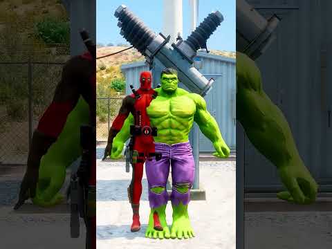 Hulk Brothers in Danger! Deadpool-Hulk Strikes Back Against Doomsday! 💥 #shorts #hulk