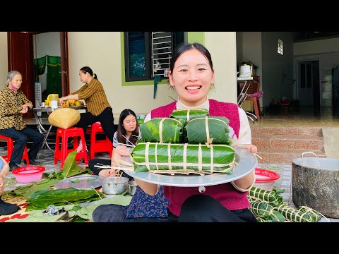 Making Banh Chung (Vietnamese Square Sticky Rice Cake) - Vietnamese Lunar New Year 🧧