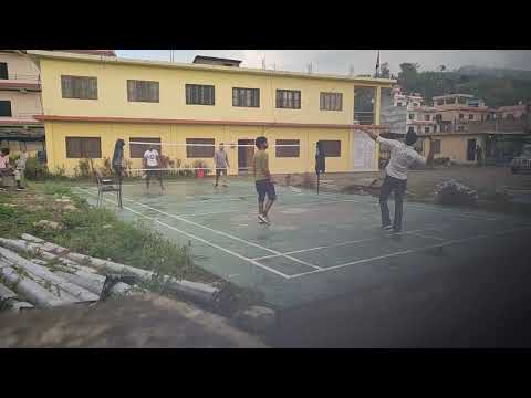 Tilak Sharma- Badminton at Pyuthan DCS-NEA, ब्याडमिन्टन खेल २०७७/०१/१०, लकडाउनमा नितान्त अफिस स्टाफ