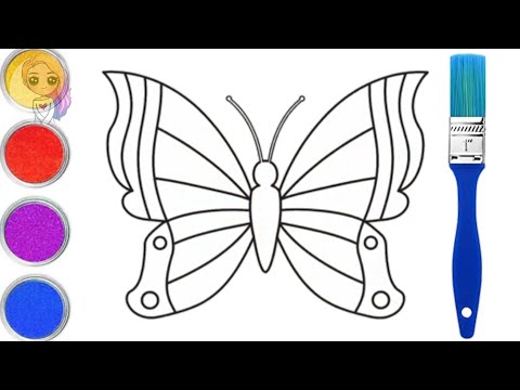 How to draw a cute butterfly for kids | Como desenhar uma borboleta passo a passo fácil | Cute very