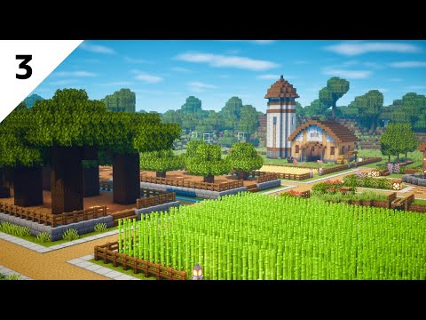 Minecraft Tutorial | How to Build a Survival Base | Stardew Valley Farm -  Part 3