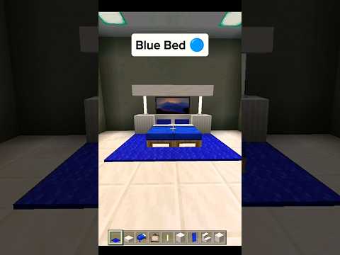 Blue Bed in Minecraft | #shorts #minecraft