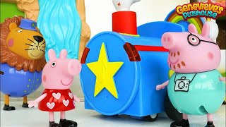 Peppa Pig Toy Zoo Animal Learning Video for Kids!