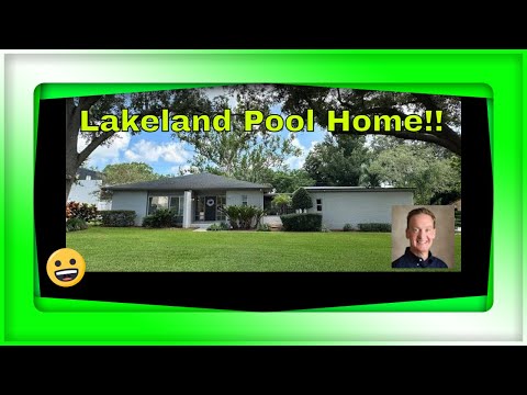 Great Family Pool Home in Central Lakeland, Florida. 4 bedrooms 2.5 baths, No HOA!