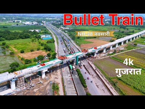 Mumbai Ahmedabad Bullet Train NH- 48 Over Bridge Complete ✅ | Navsari Gujarat #4k